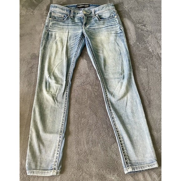Express Low Stretch Denim Blue Jean Jegging Size 4S Lightly Worn - Picture 1 of 6